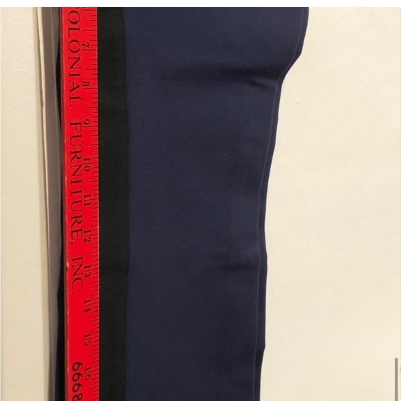 Tory Burch Sport  Navy Track Ankle Pants with Black Stripe Preloved  Med. 25 ins - Picture 8 of 9